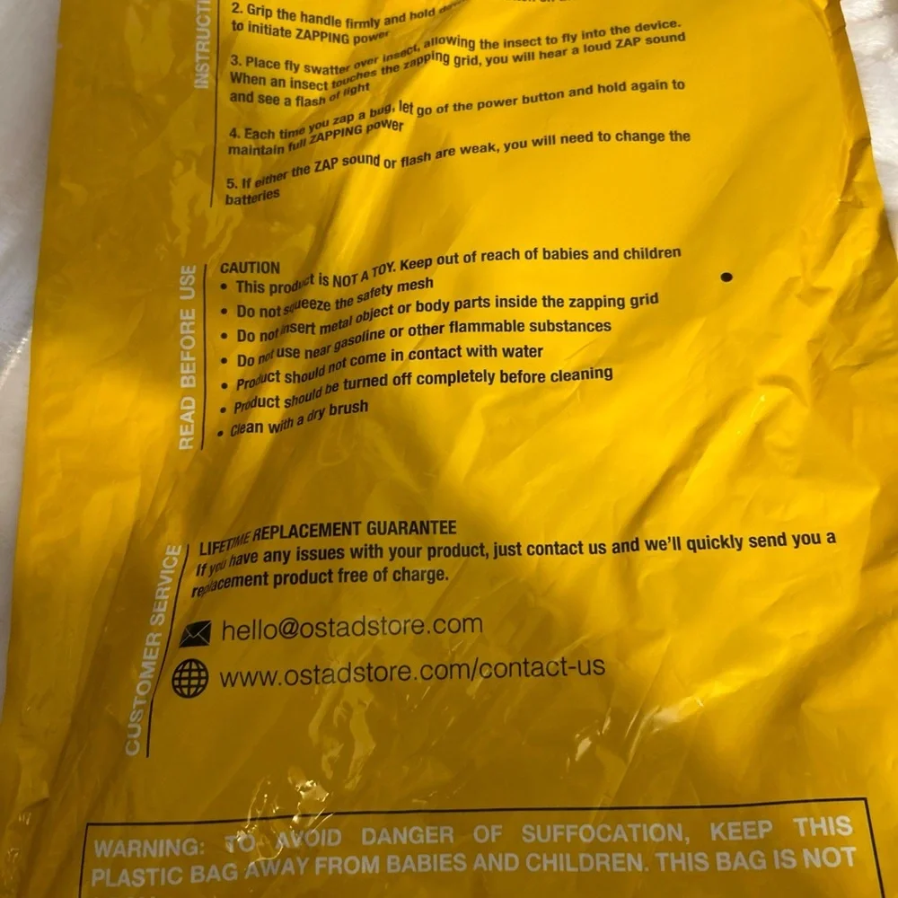 Ostad Electric Fly Swatter Racket‎ - Yellow - Picture 8 of 9